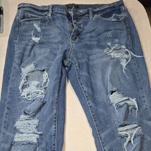 Judy Blue Boyfriend Jeans Distressed Blue